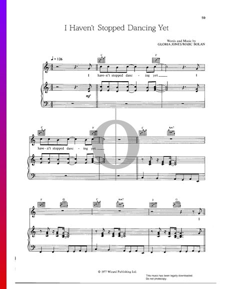 I Haven't Stopped Dancing Yet Sheet Music