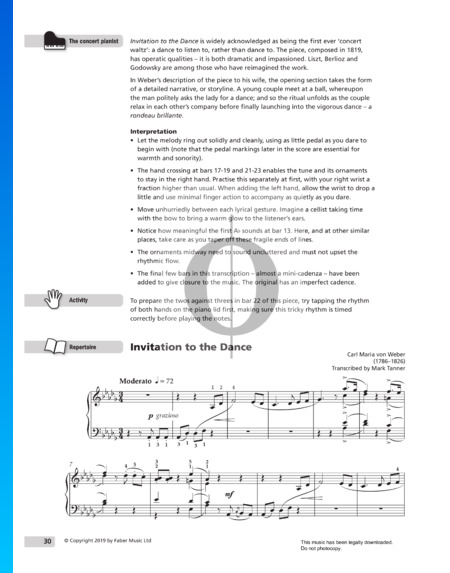 Aufforderung zum Tanz, Op. 65 Musik-Noten