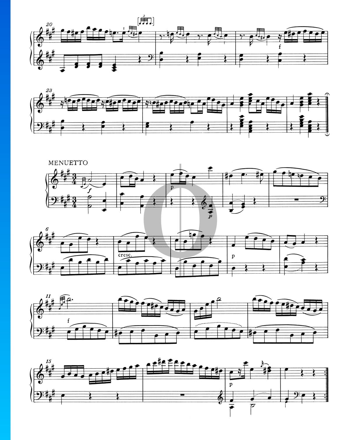 Sonata　KV　Major,　Solo)　331　No.　Piano　▷　OKTAV　Music　Sheet　(300i):　11　Menuetto　(Piano　A　2.