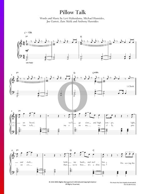 Pillow Talk Partitura
