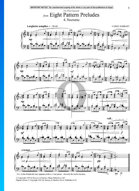 Eight Pattern Preludes: 4. Nocturne Musik-Noten