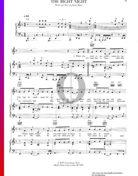 The Right Night Musik-Noten