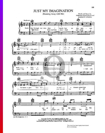 Just My Imagination (Running Away with Me) Partitura