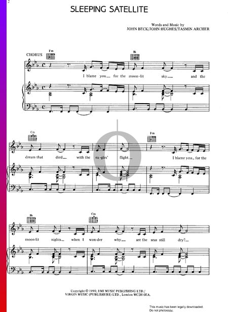Sleeping Satellite Sheet Music