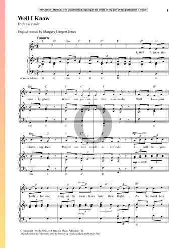 Well I Know Sheet Music