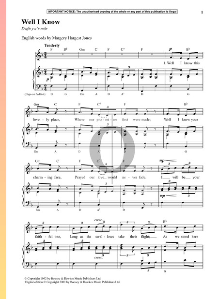 Well I Know Sheet Music