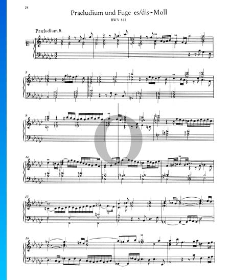 Prelude 8 E-flat Minor, BWV 853