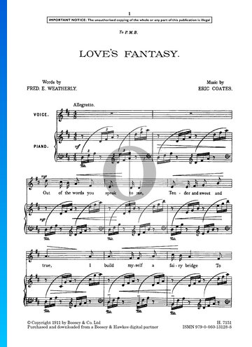 Love's Fantasy Musik-Noten