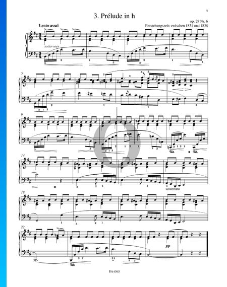 Prélude in h-Moll, Op. 28 Nr. 6