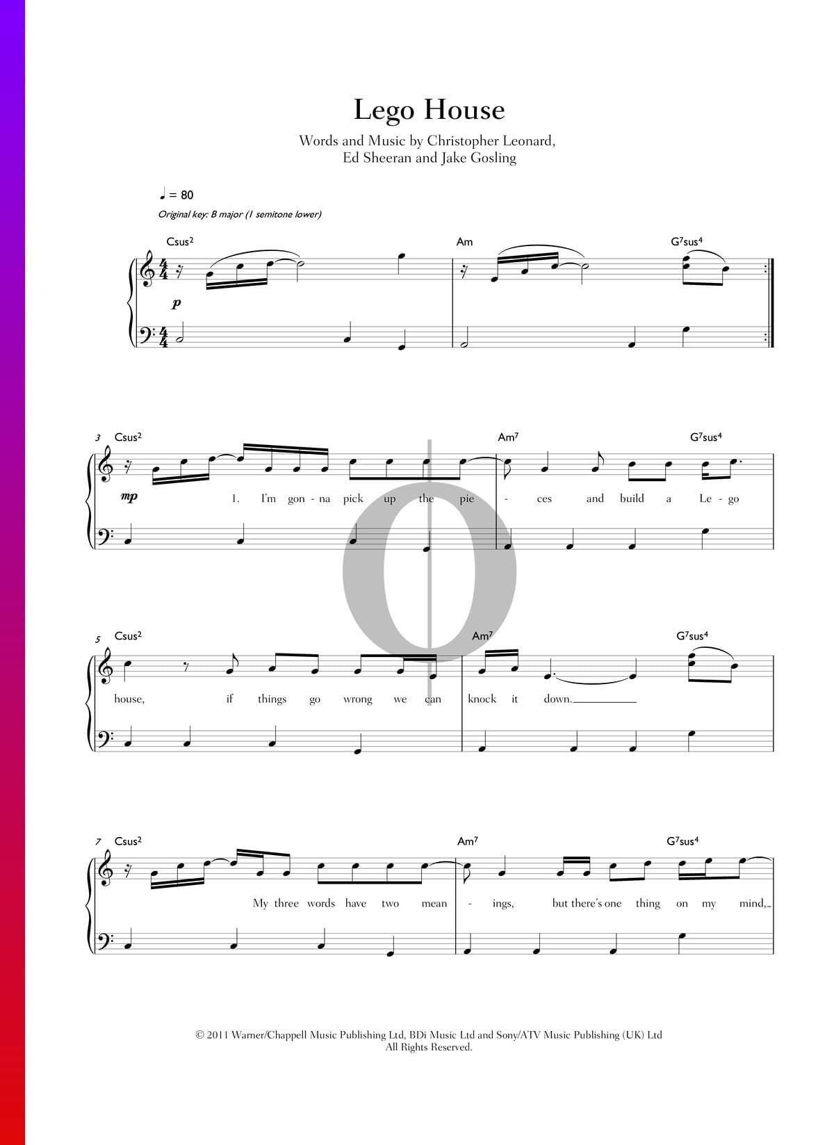 ▷ Lego House Ed Sheeran (Piano, Voz) - OKTAV