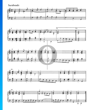 Suite C Major, HWV 443: 4. Sarabande Sheet Music