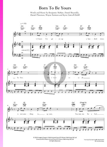 Born To Be Yours Sheet Music