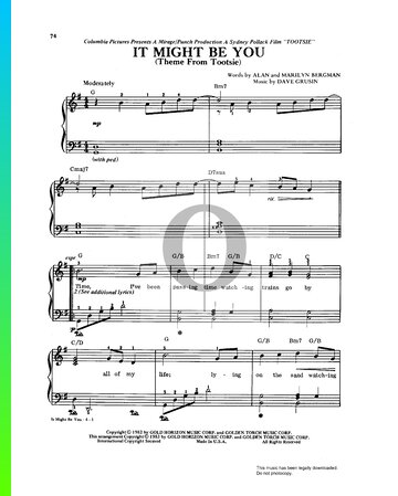 It Might Be You Sheet Music