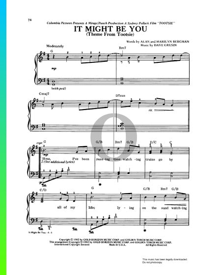 It Might Be You Partitura
