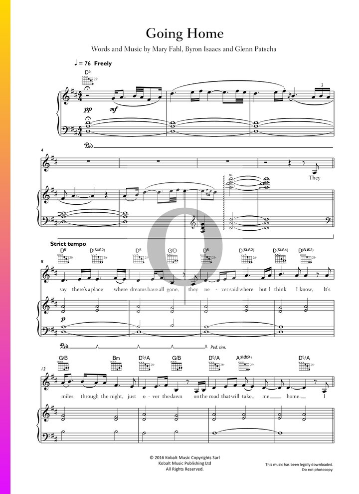 Going Home (Celtic Woman) Piano Sheet Music OKTAV