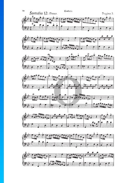 Fantasia, Douzaine III No.12: Allegro, TWV 33:36 Sheet Music
