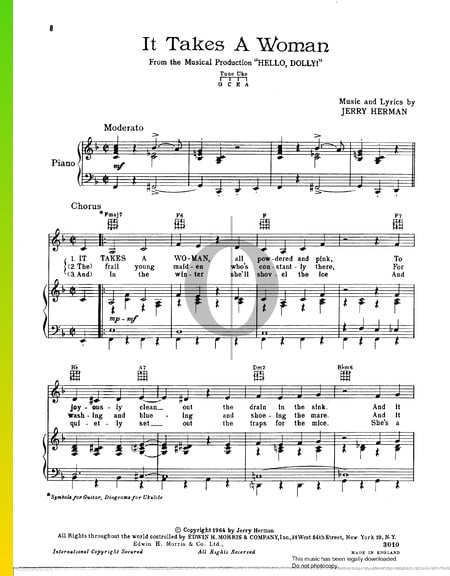 It Takes A Woman Sheet Music