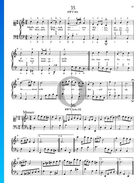Minueto en re menor, BWV Anh. 132