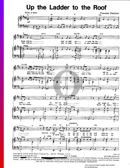 Up The Ladder To The Roof Musik-Noten
