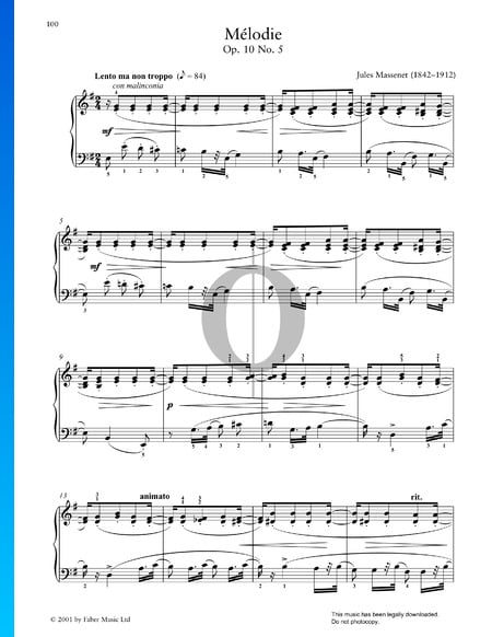 Melodía, Op. 10 n.º 5 (Elegía)