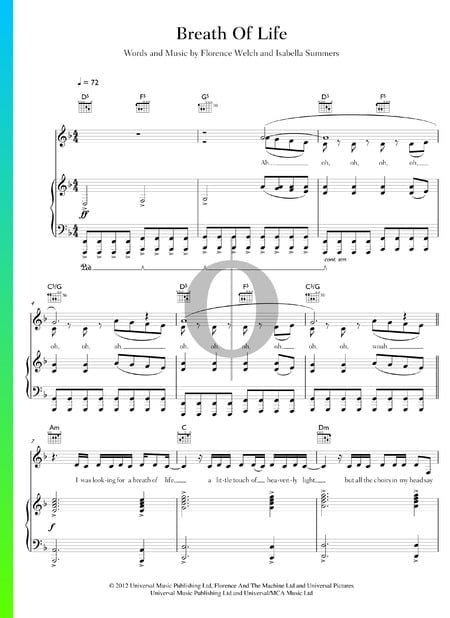 Breath Of Life Sheet Music