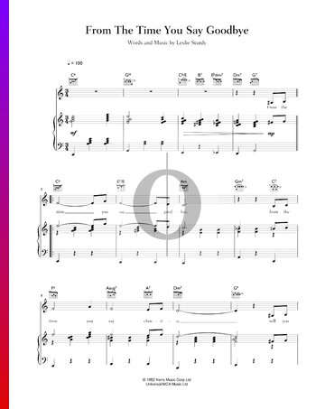From The Time You Say Goodbye Sheet Music