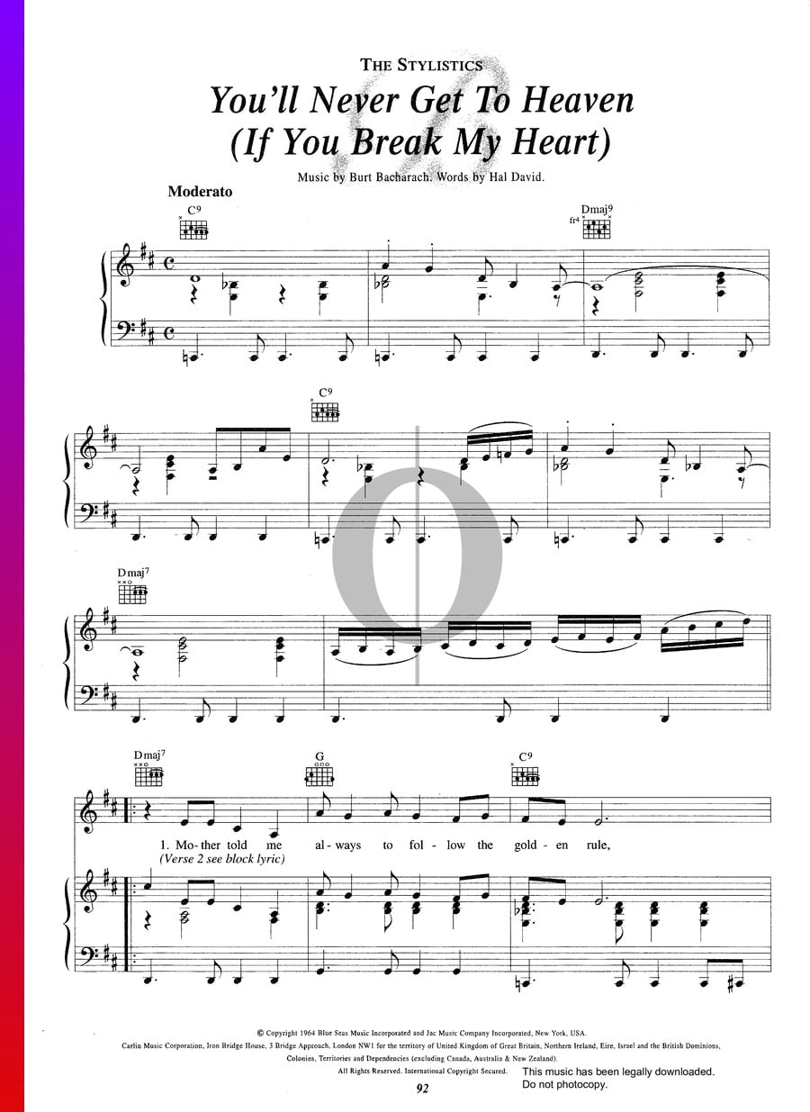 You'll Never Get To Heaven (If You Break My Heart) di Dionne Warwick