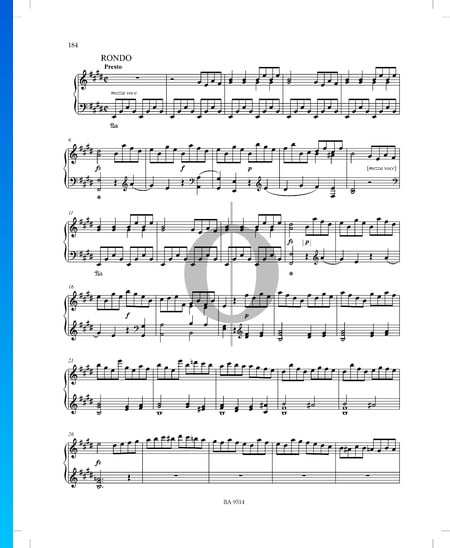 Sonate e-Moll, P. XII: 45: 4. Rondo Musik-Noten
