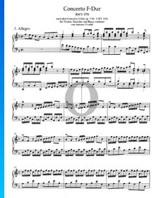 Concerto in F Major, BWV 978: 1. Allegro