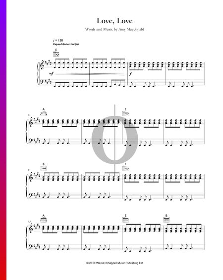 Love, Love Musik-Noten