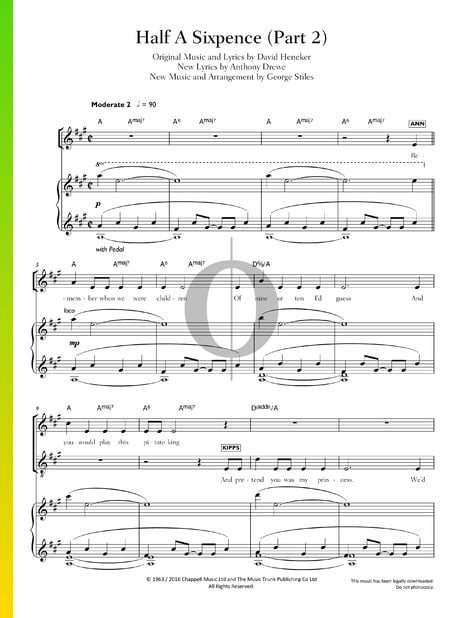 Half A Sixpence (Part 2) Musik-Noten