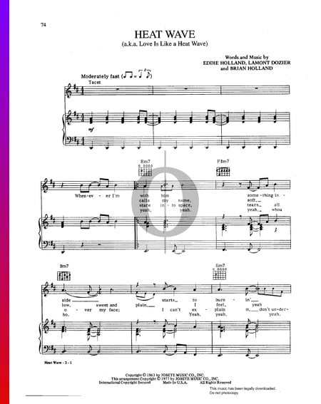 Heat Wave Sheet Music