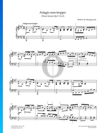 Piano Sonata, Op. 5 No. 3: 2. Adagio non troppo Sheet Music