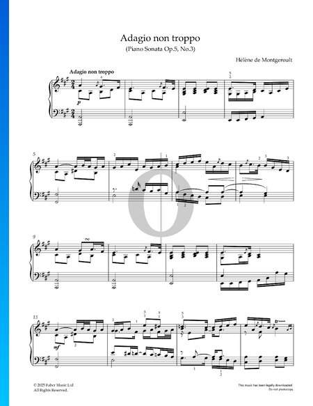 Piano Sonata, Op. 5 No. 3: 2. Adagio non troppo