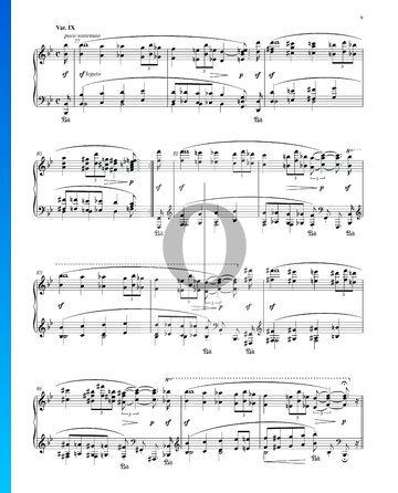 Variaciones y Fuga sobre un tema de Händel, Op. 24: Variación IX Partitura