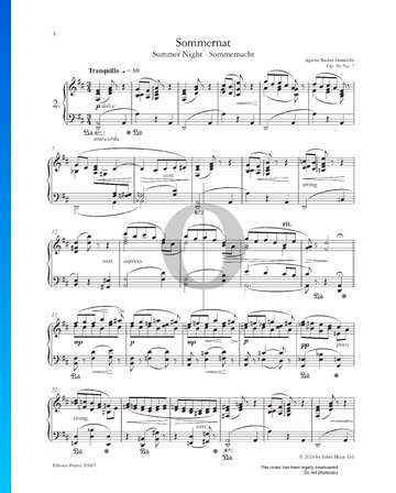 Summer Night, Op. 39 No. 2 Sheet Music