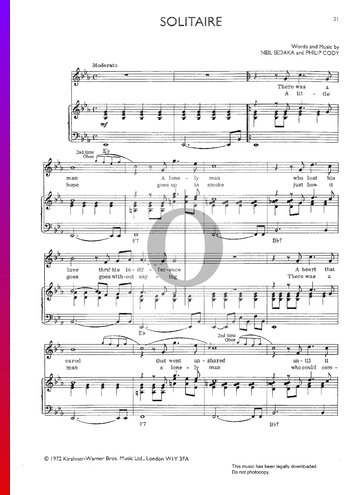 Solitaire Sheet Music