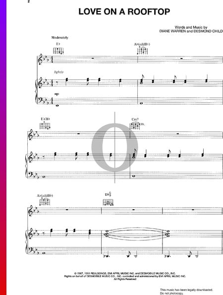 Love On A Rooftop Sheet Music