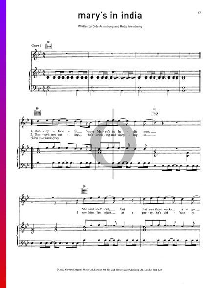 Mary's In India Musik-Noten