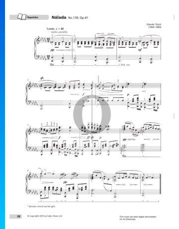 Nálada, Op. 41 Nr. 139 Musik-Noten
