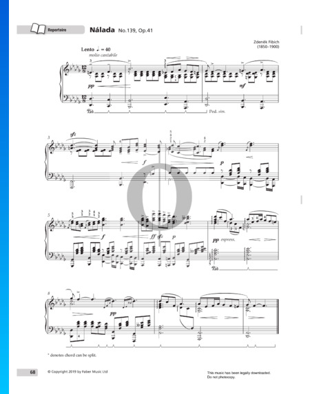 Nálada, Op. 41 Nr. 139 Musik-Noten