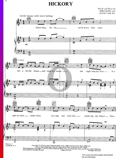 Hickory Musik-Noten