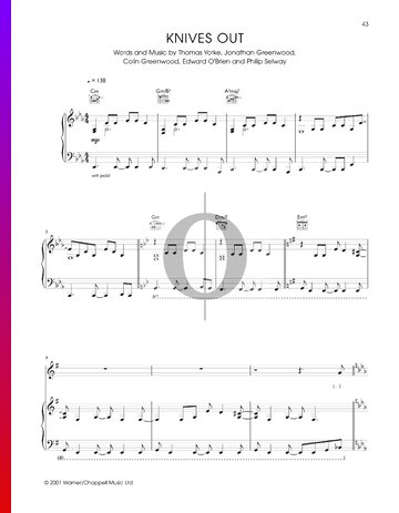 Knives Out Sheet Music