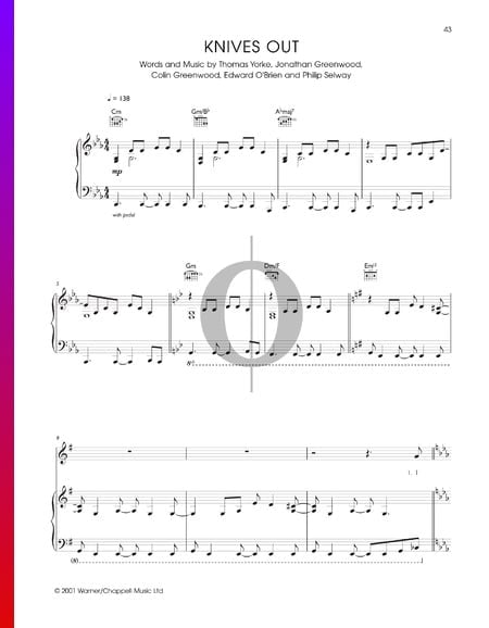 Knives Out Musik-Noten