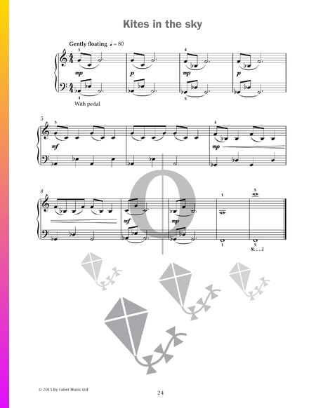Kites in the sky Sheet Music