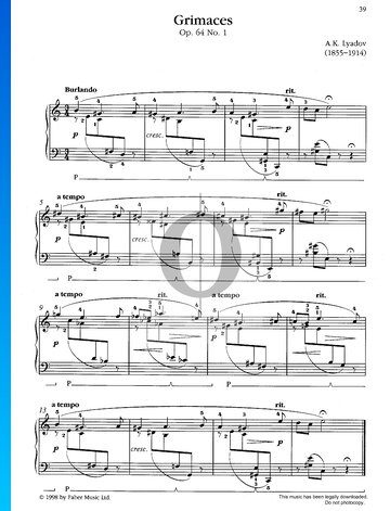 Grimaces, Op. 64 No. 1 Sheet Music