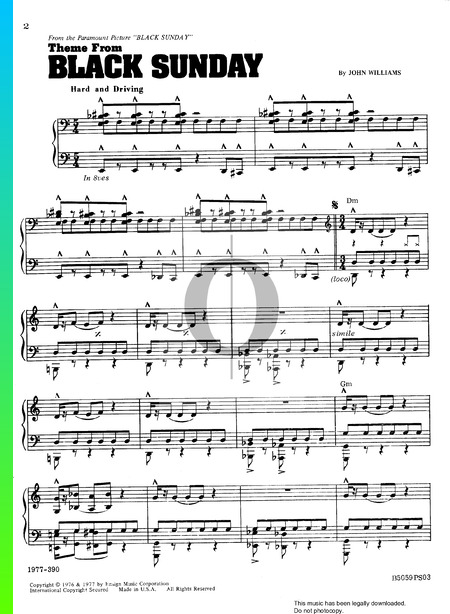 Black Sunday Theme Sheet Music