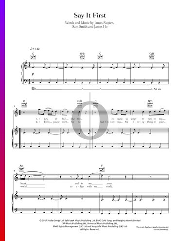 Say It First Sheet Music