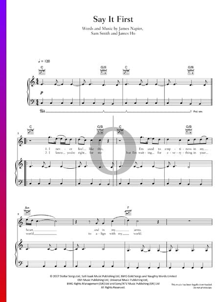 Say It First Sheet Music