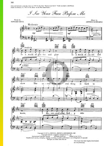 I See Your Face Before Me Sheet Music